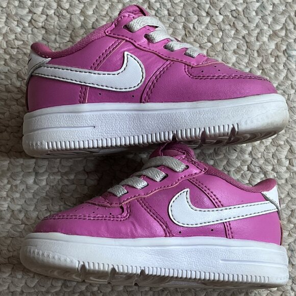 Nike Air Force 1 Toddler Baby Girl Size 5C Pink AF1 Sneakers Shoes FN0236-600 - Picture 9 of 11
